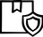 Cartoon shape of parcel - black