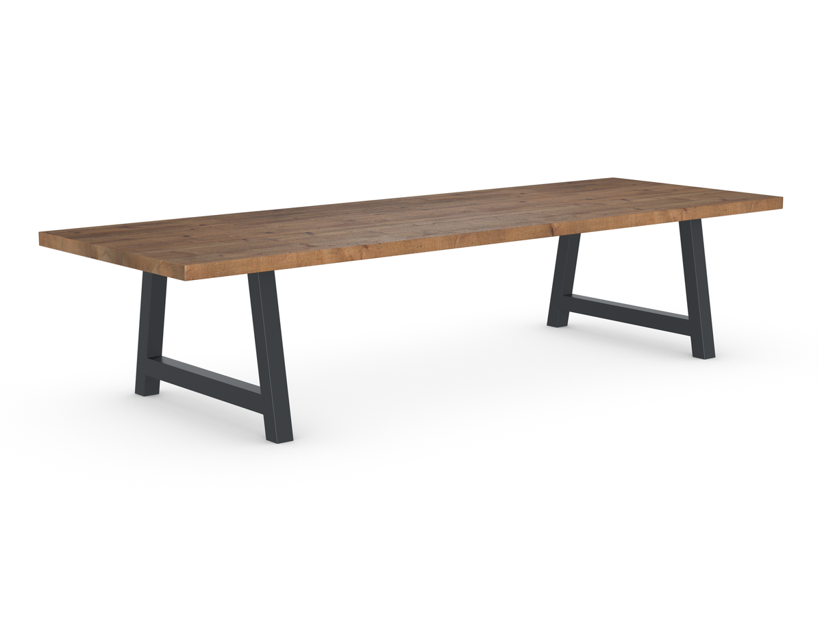 Rochester Dining Table - Long Overhang Custom Frame