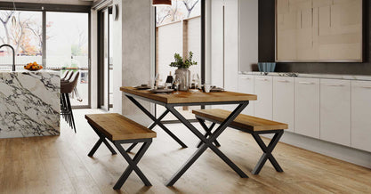 Shelby Dining Table - Crossed Leg