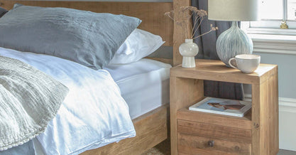 Branson 1 Drawer Bedside | branson 1 drawer bedside in warm with antique knob