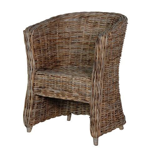 CH Furniture Grey-wash Rattan Tub Chair