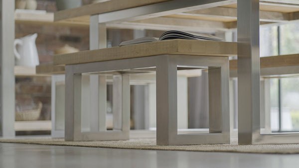 Reclaimed wood benches