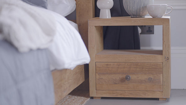 Solid wood bedside tables