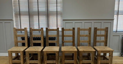 Set 6 x Hudson Dining Chairs - Natural - Ex-Display