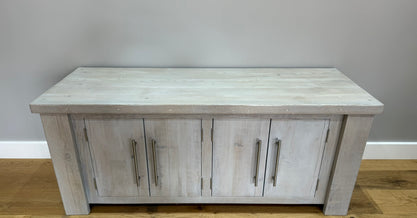 144.5 cm Hudson Low Cabinet - Grey - Ex-Display