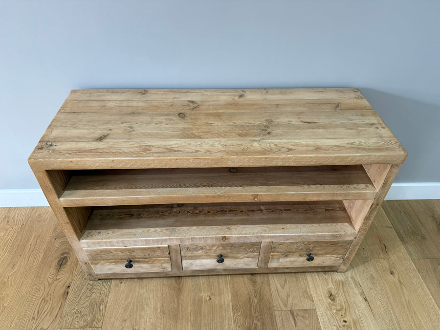 120 cm Branson Triple TV Stand - Natural - Ex-Display