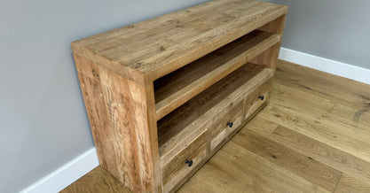 120 cm Branson Triple TV Stand - Natural - Ex-Display