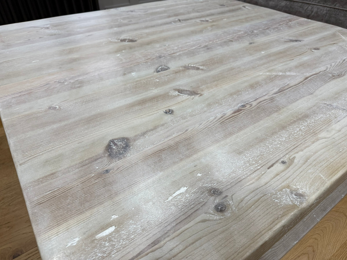 120 x 120 cm Hudson Coffee Table With Shelf - Limed - Ex-Display