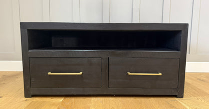 103.5 cm Branson Double TV Stand - Black - Ex-Display