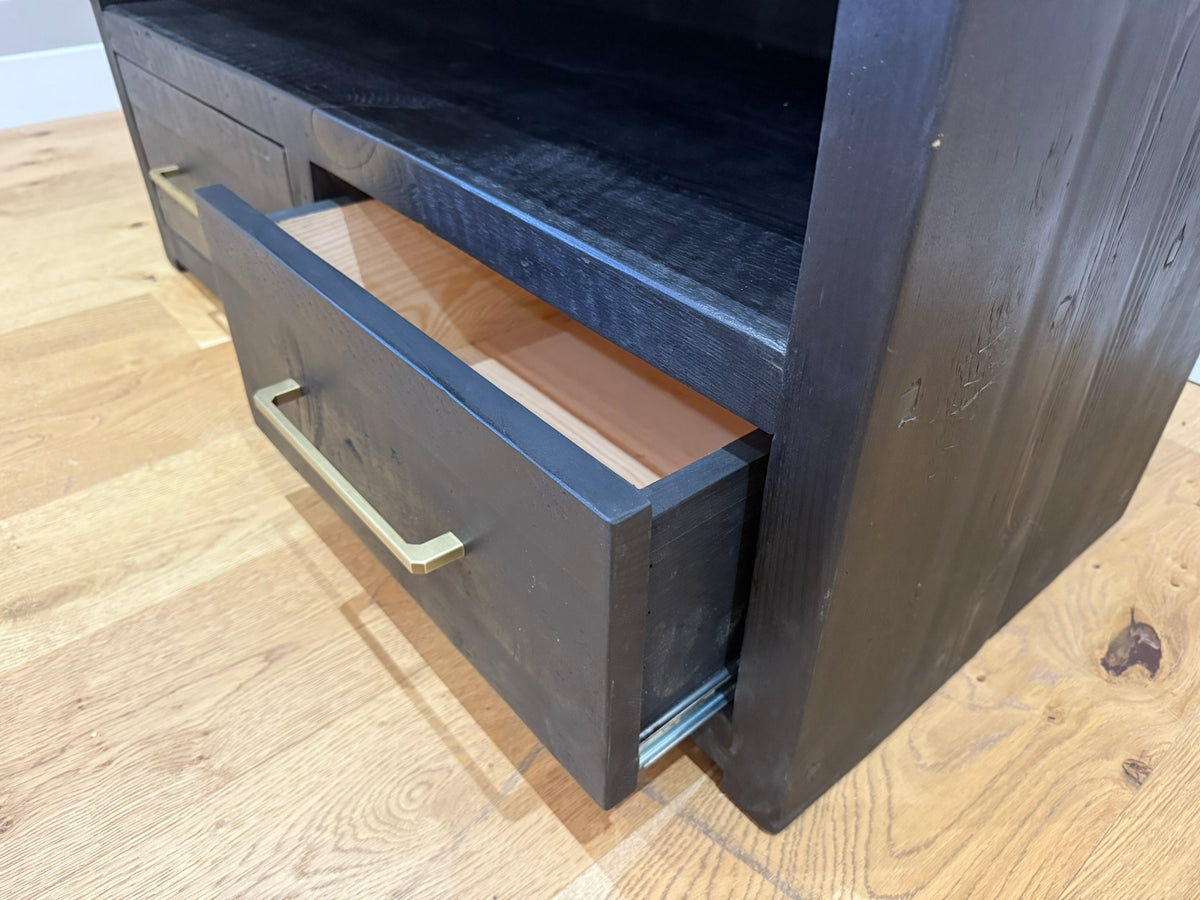 103.5 cm Branson Double TV Stand - Black - Ex-Display