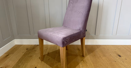 Annabel Dining Chair - 1 x Lilac Velvet - Ex-Display