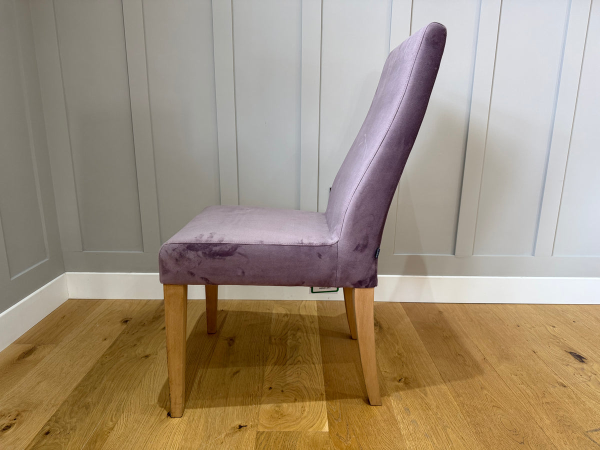 Annabel Dining Chair - 1 x Lilac Velvet - Ex-Display