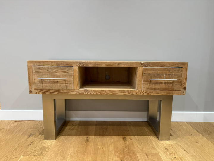 Custom height Cavendish 136.5 cm Double TV Stand - Natural - Ex-display