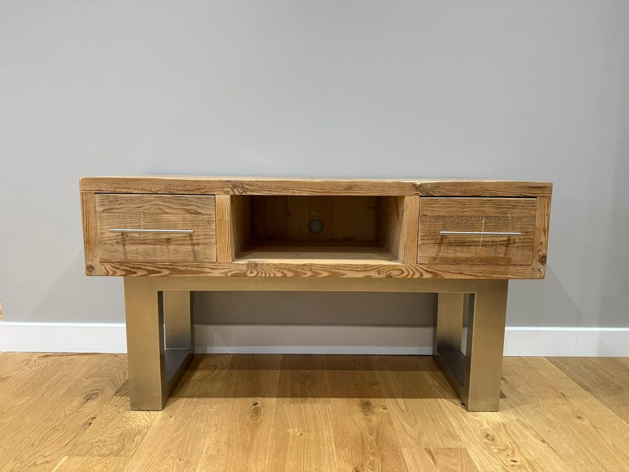 Custom height Cavendish 136.5 cm Double TV Stand - Natural - Ex-display