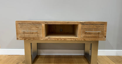 Custom height Cavendish 136.5 cm Double TV Stand - Natural - Ex-display