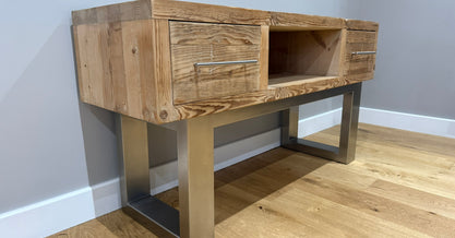 Custom height Cavendish 136.5 cm Double TV Stand - Natural - Ex-display
