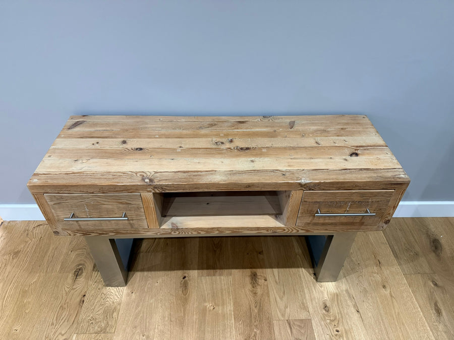 Custom height Cavendish 136.5 cm Double TV Stand - Natural - Ex-display