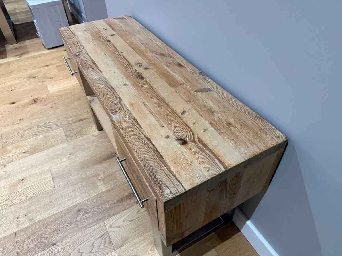 Custom height Cavendish 136.5 cm Double TV Stand - Natural - Ex-display