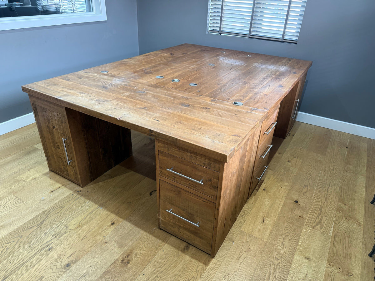 Custom Triple Hudson Large Desk - Warm (CAN BE SPLIT)