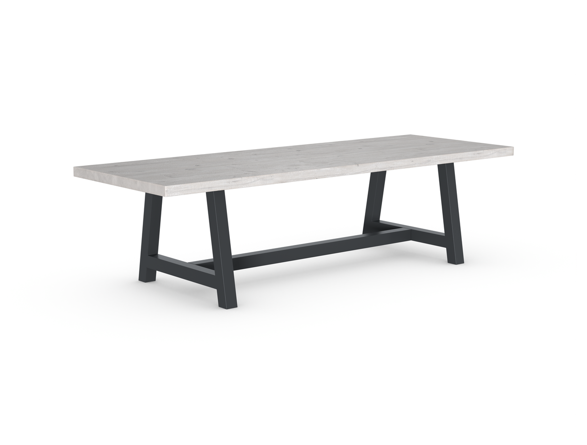 Rochester Dining Table - Long Overhang Custom Frame