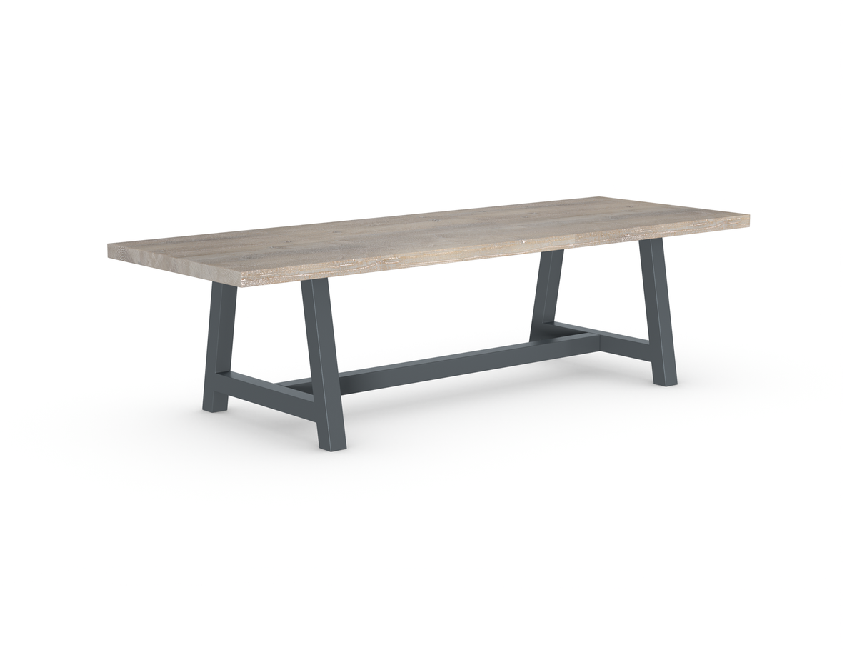 Rochester Dining Table - Long Overhang Custom Frame