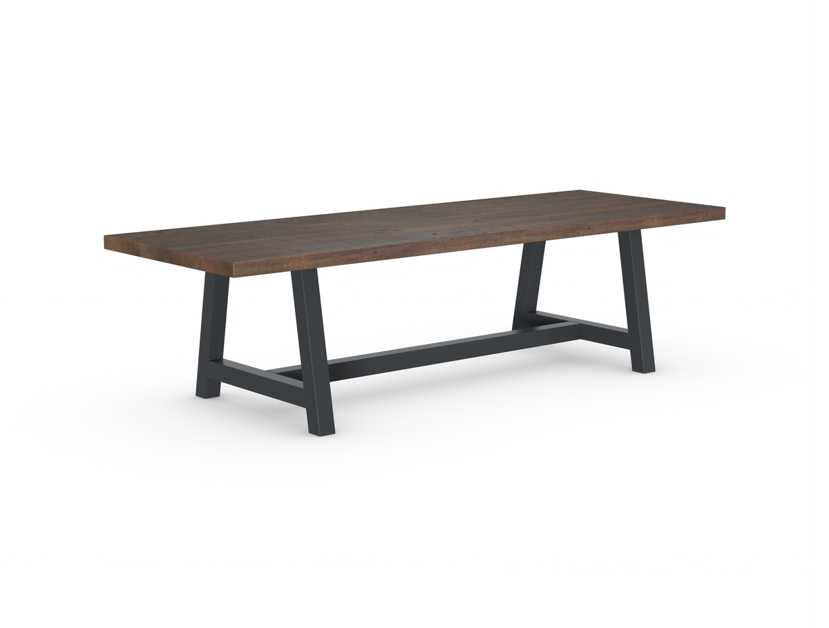 Rochester Dining Table - Long Overhang Custom Frame