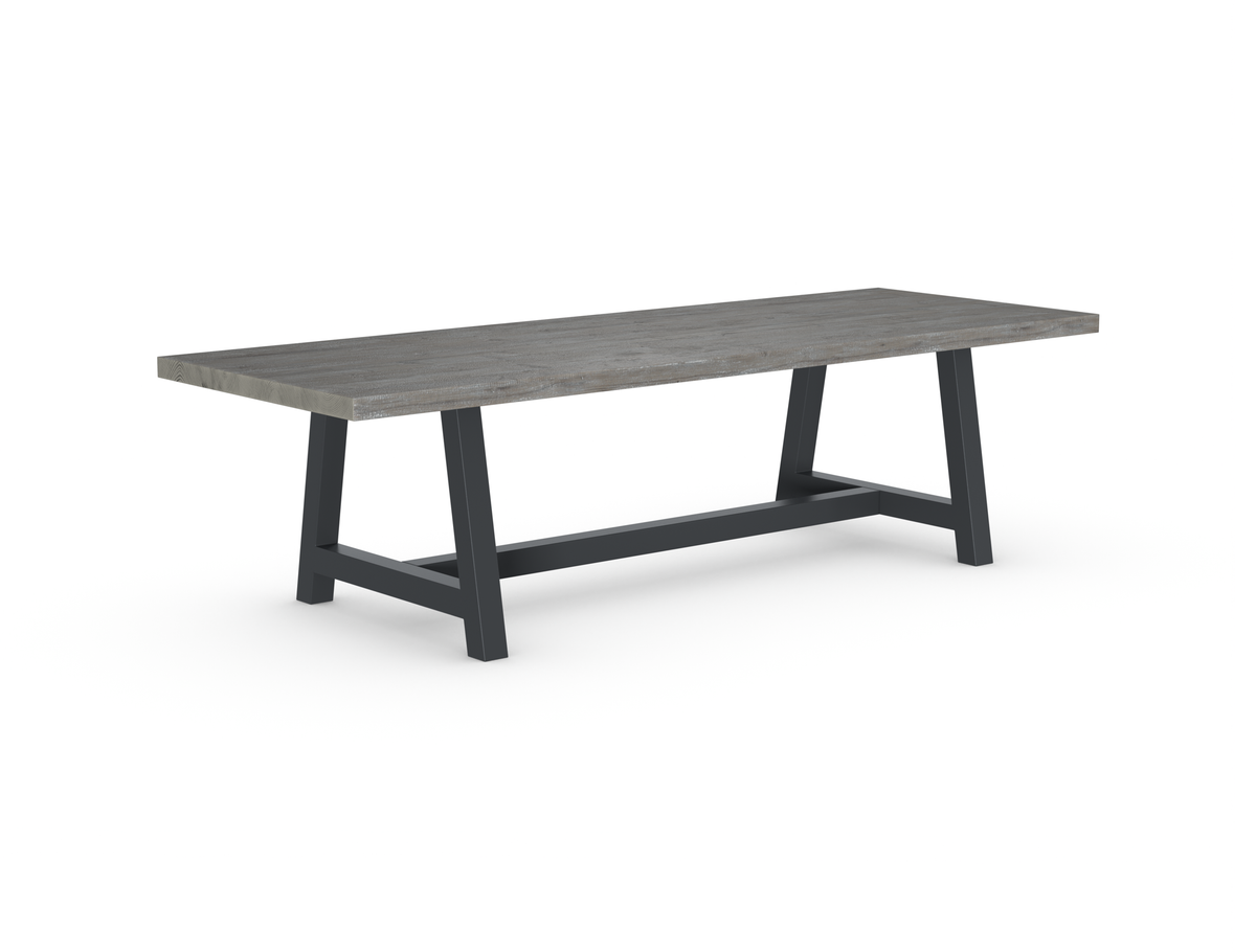 Rochester Dining Table - Long Overhang Custom Frame