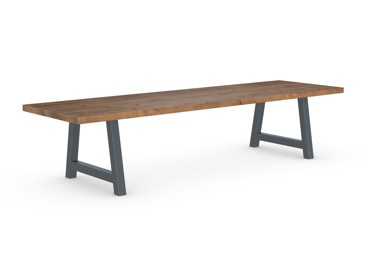 Rochester Dining Table - Long Overhang Custom Frame