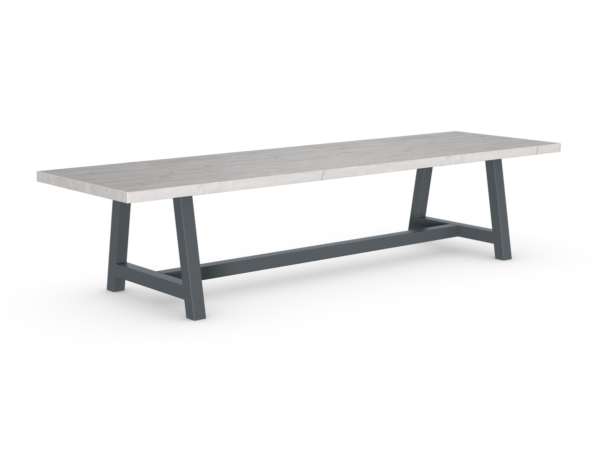 Rochester Dining Table - Long Overhang Custom Frame