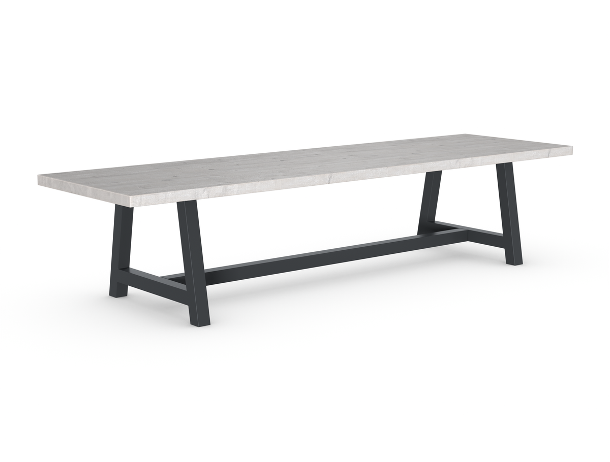 Rochester Dining Table - Long Overhang Custom Frame