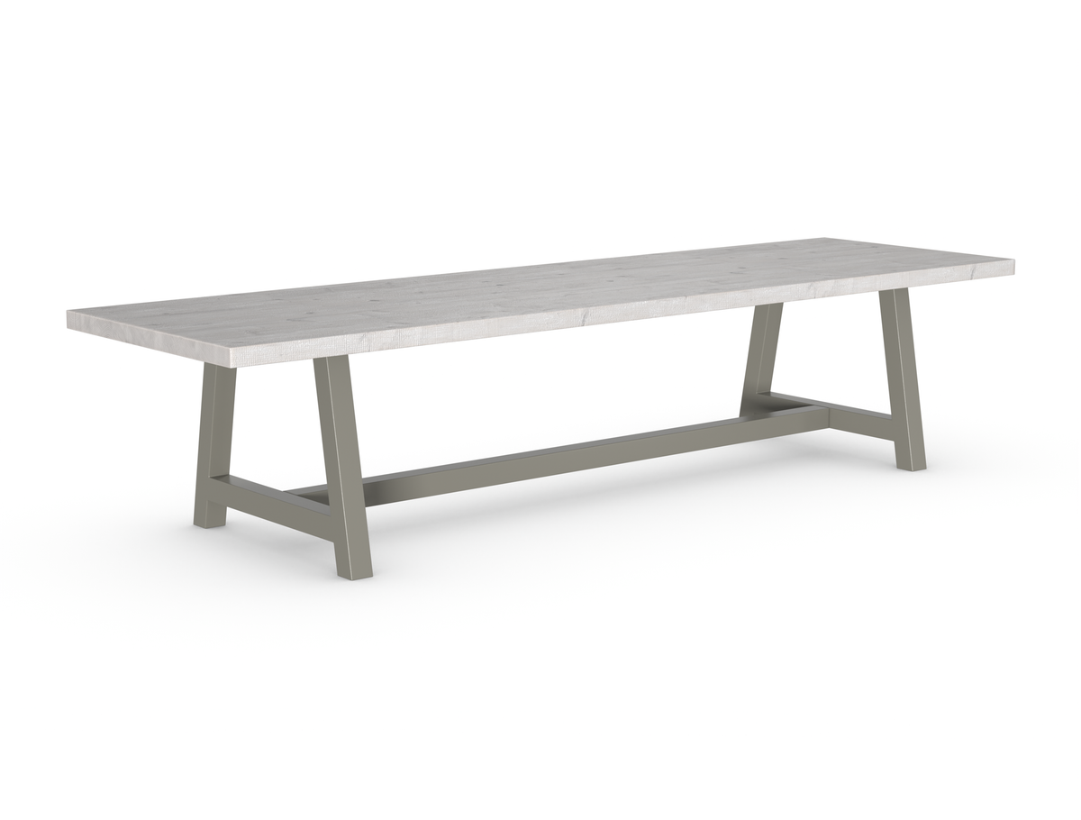 Rochester Dining Table - Long Overhang Custom Frame