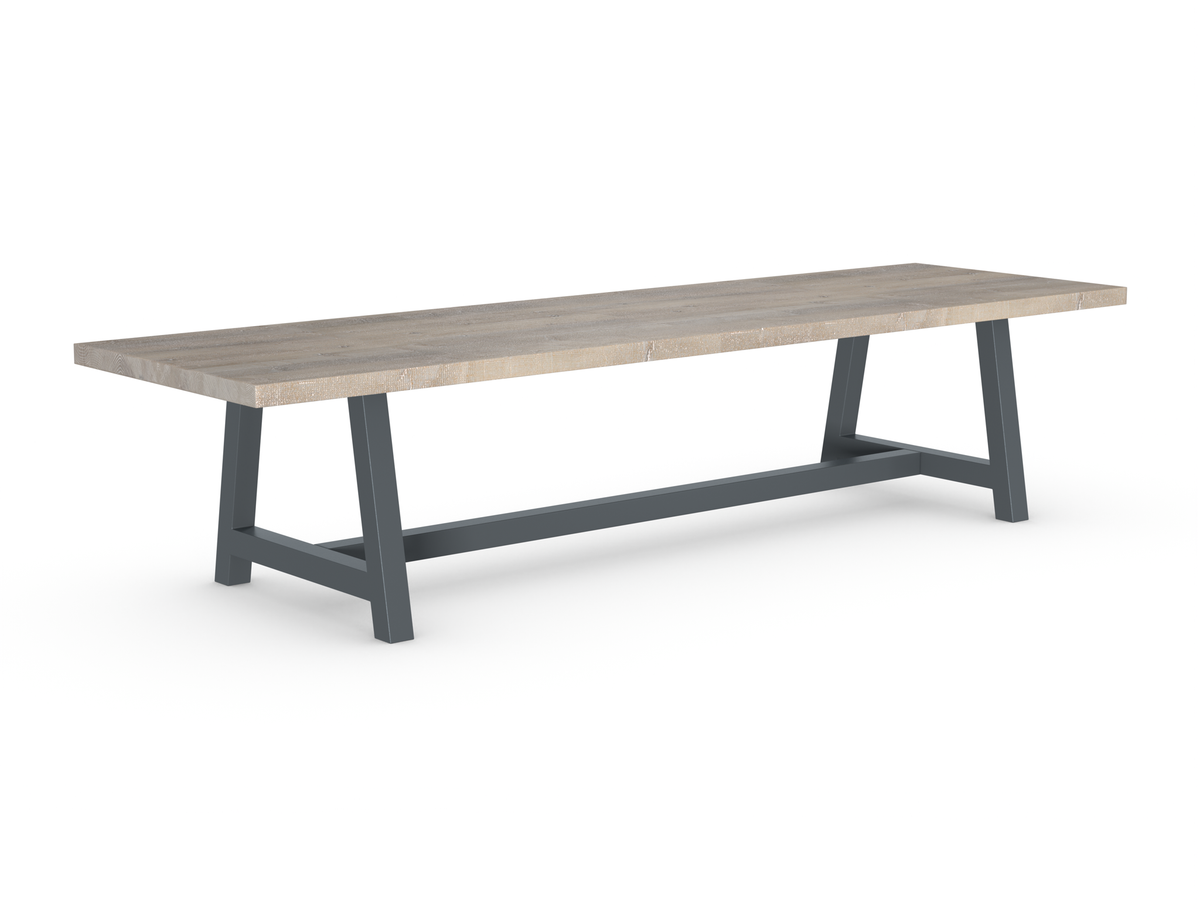 Rochester Dining Table - Long Overhang Custom Frame