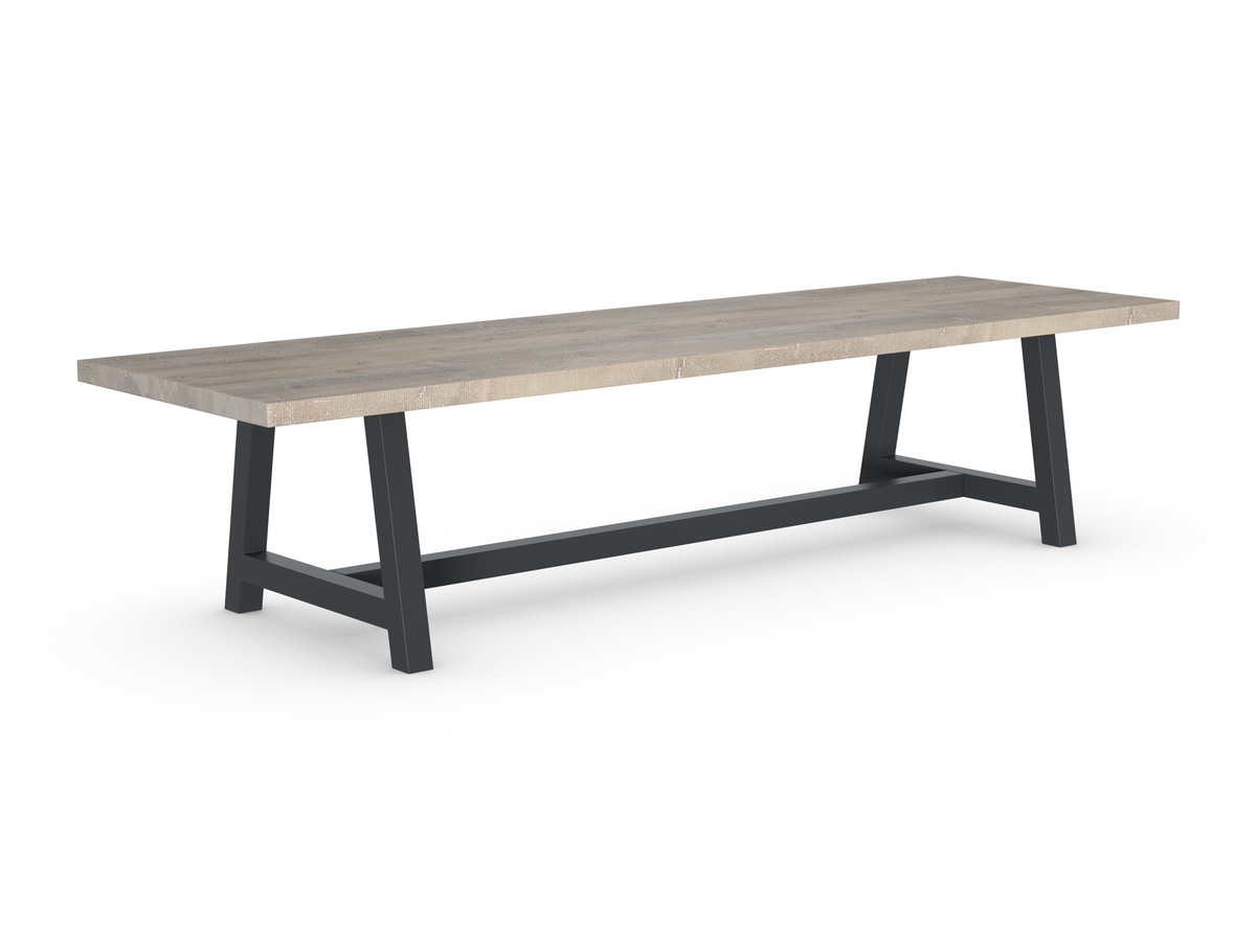 Rochester Dining Table - Long Overhang Custom Frame