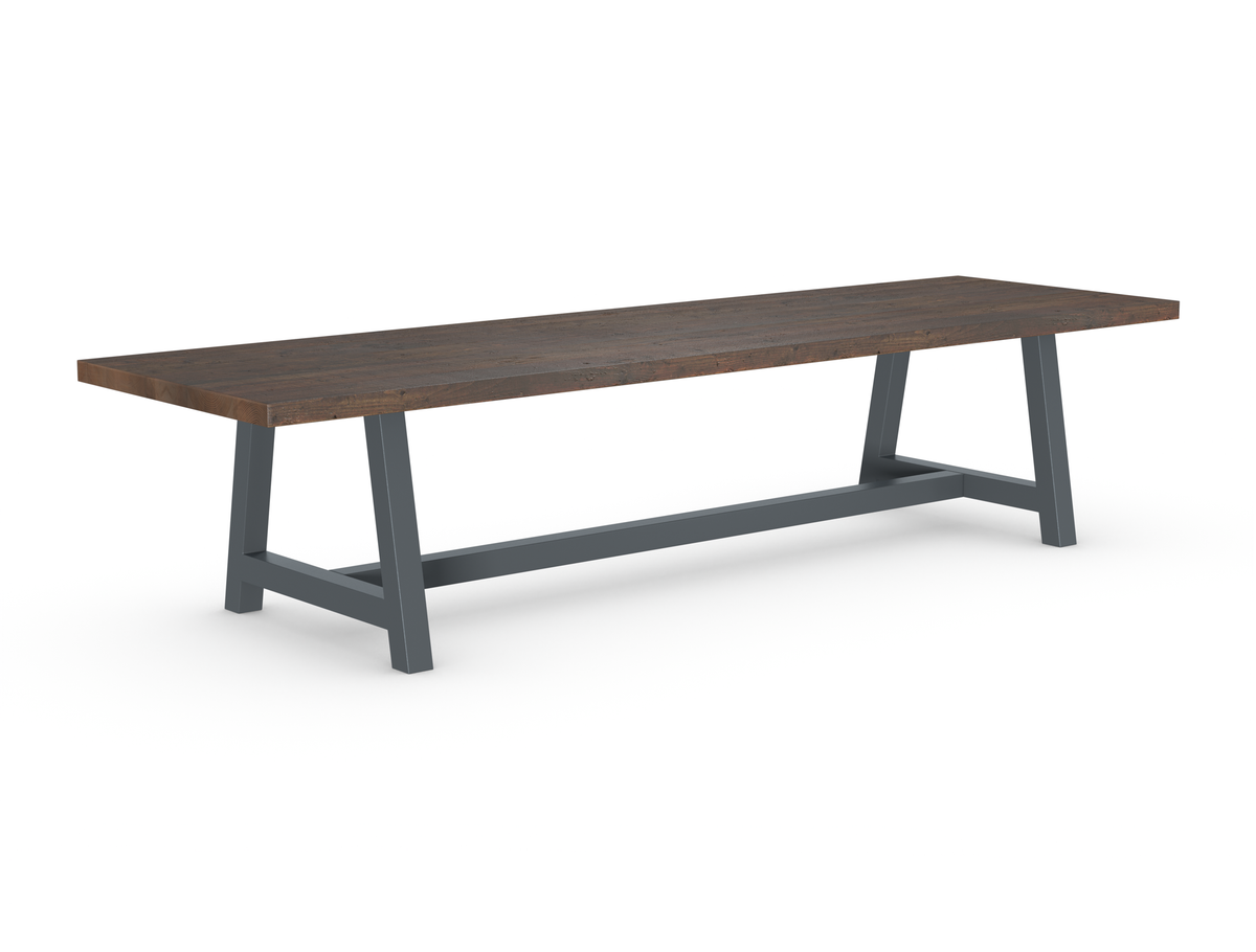 Rochester Dining Table - Long Overhang Custom Frame