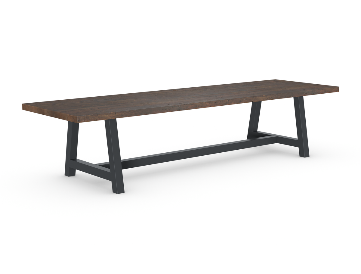 Rochester Dining Table - Long Overhang Custom Frame