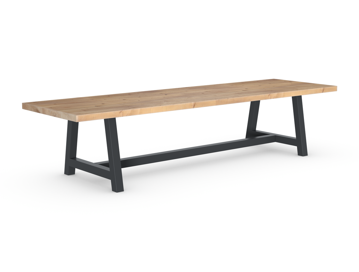 Rochester Dining Table - Long Overhang Custom Frame
