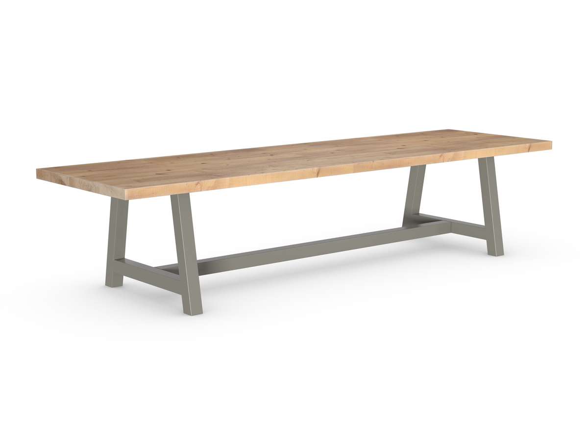 Rochester Dining Table - Long Overhang Custom Frame