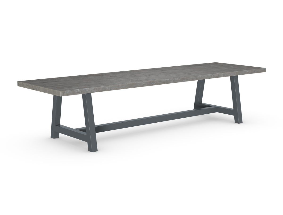 Rochester Dining Table - Long Overhang Custom Frame