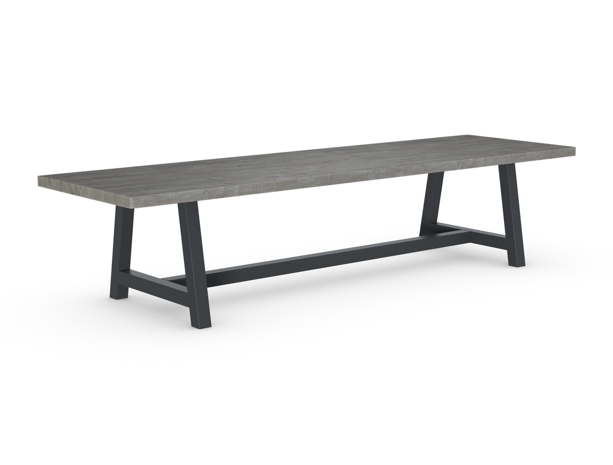 Rochester Dining Table - Long Overhang Custom Frame