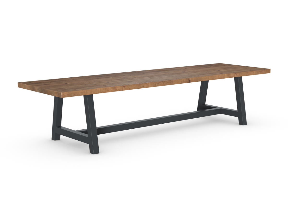 Rochester Dining Table - Long Overhang Custom Frame