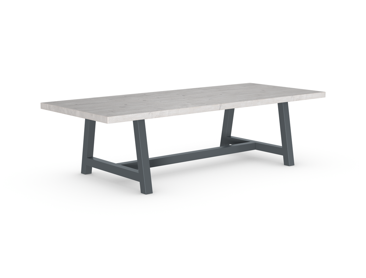 Rochester Dining Table - Long Overhang Custom Frame