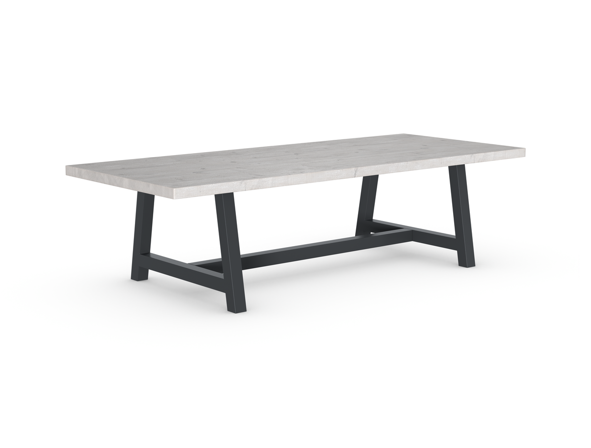 Rochester Dining Table - Long Overhang Custom Frame