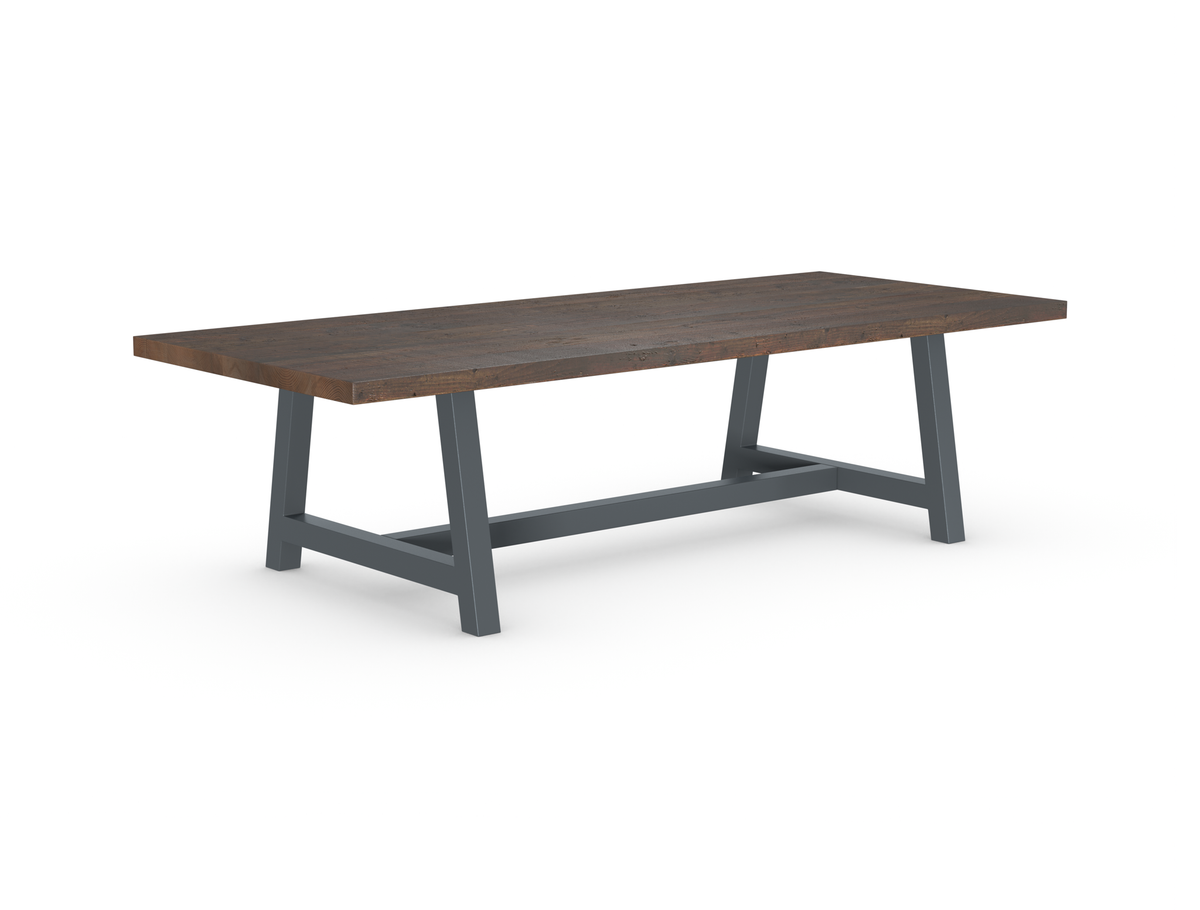 Rochester Dining Table - Long Overhang Custom Frame
