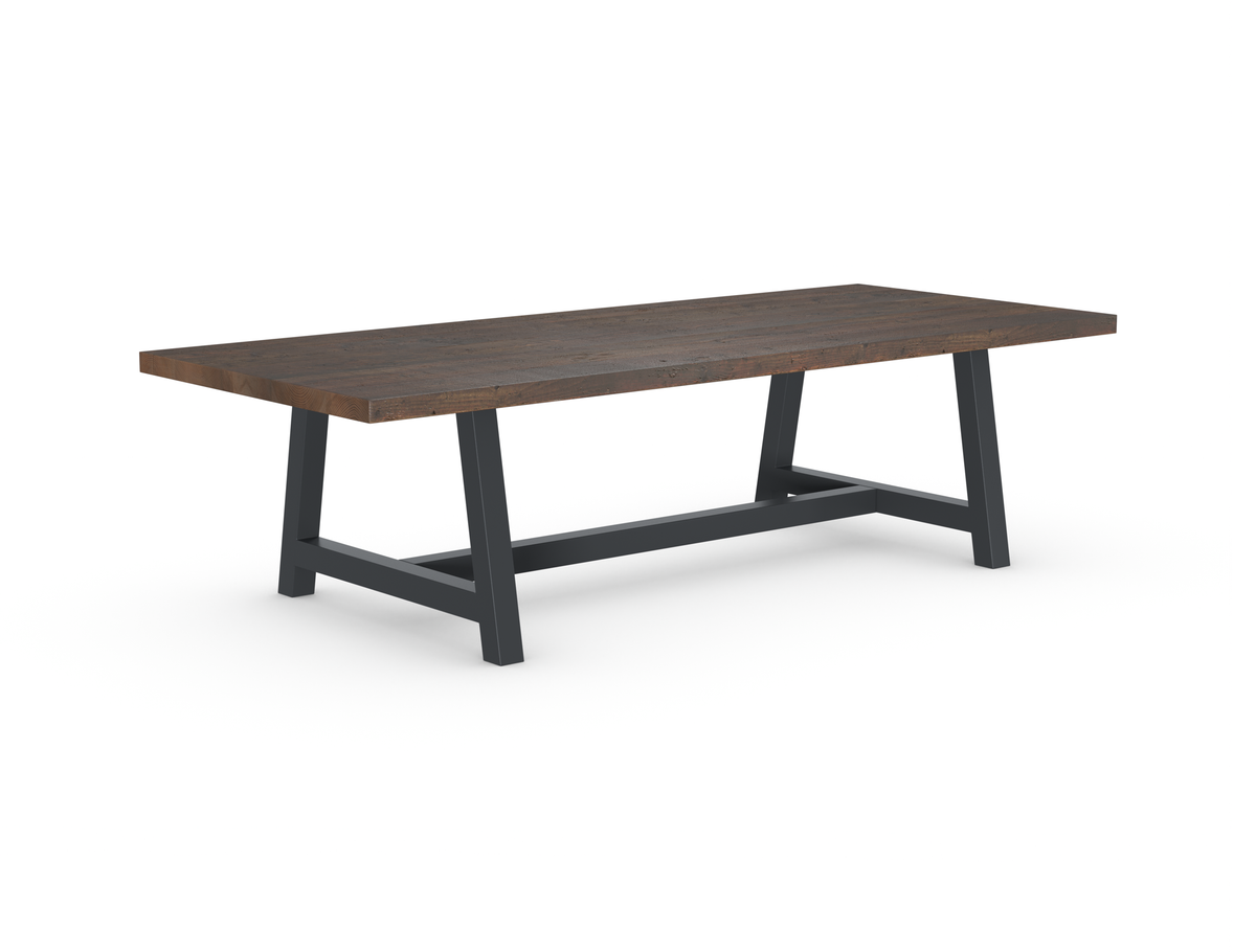Rochester Dining Table - Long Overhang Custom Frame