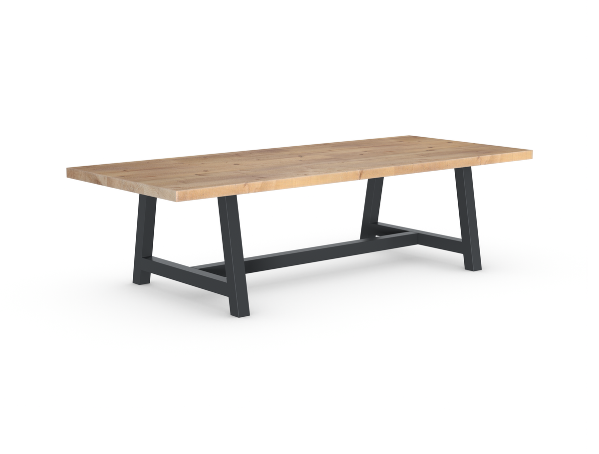 Rochester Dining Table - Long Overhang Custom Frame