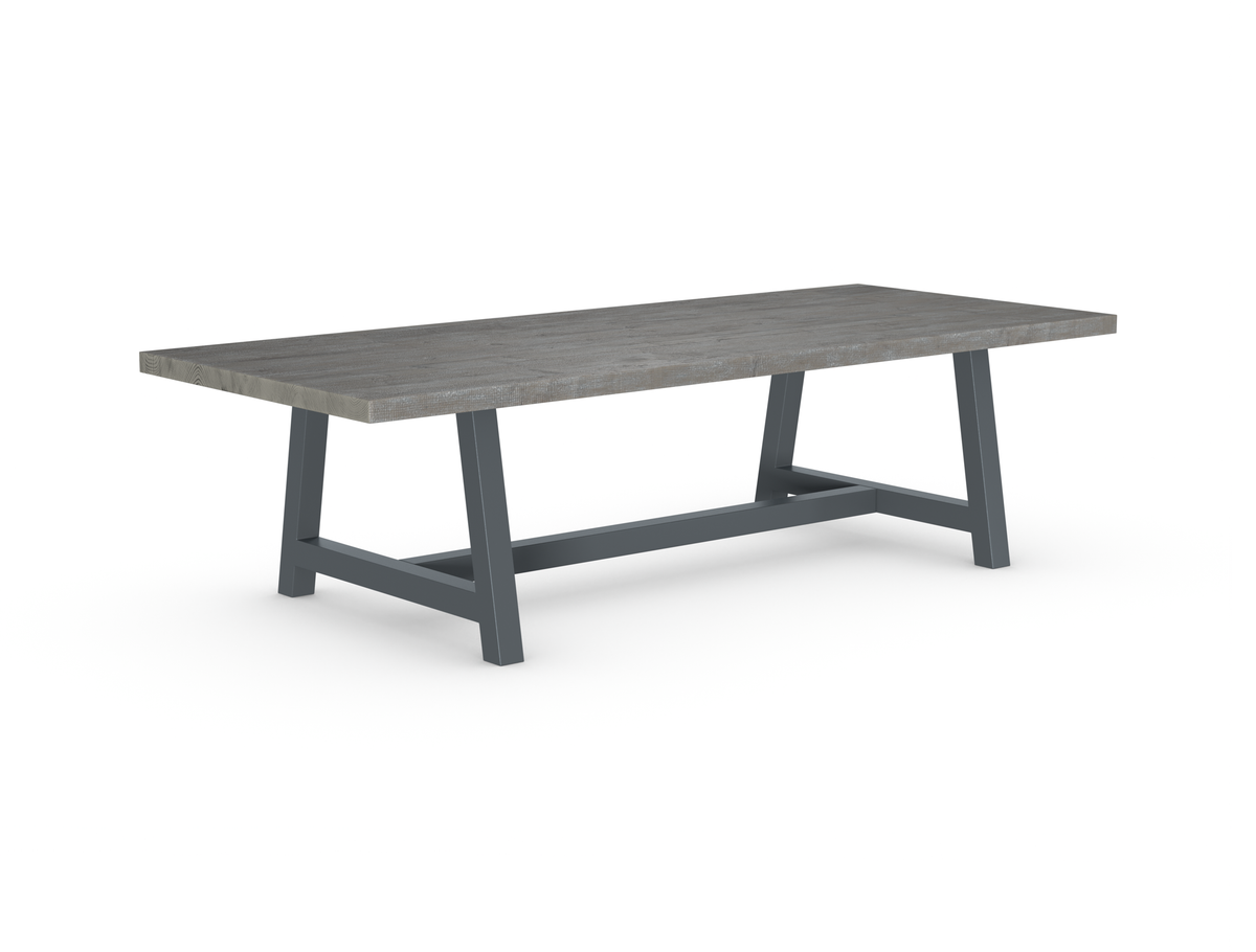 Rochester Dining Table - Long Overhang Custom Frame