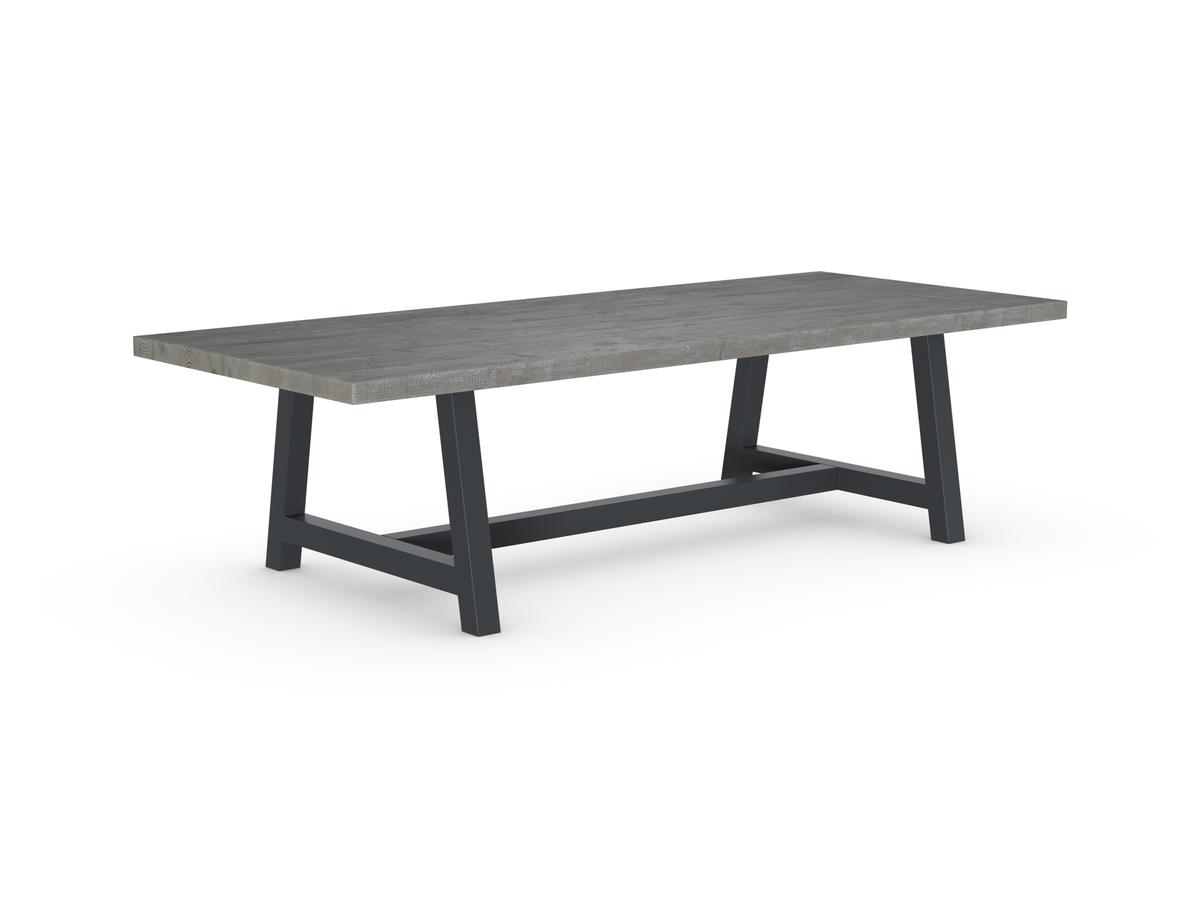 Rochester Dining Table - Long Overhang Custom Frame