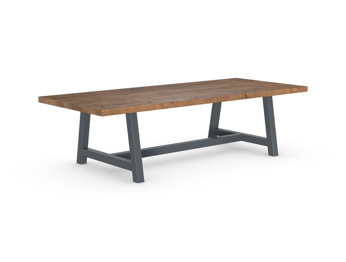Rochester Dining Table - Long Overhang Custom Frame