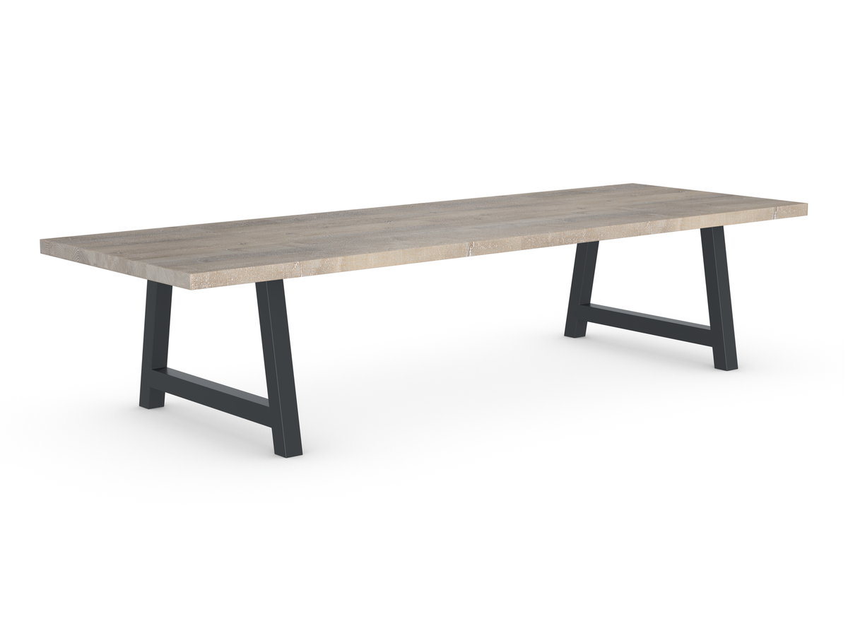 Rochester Dining Table - Long Overhang Custom Frame