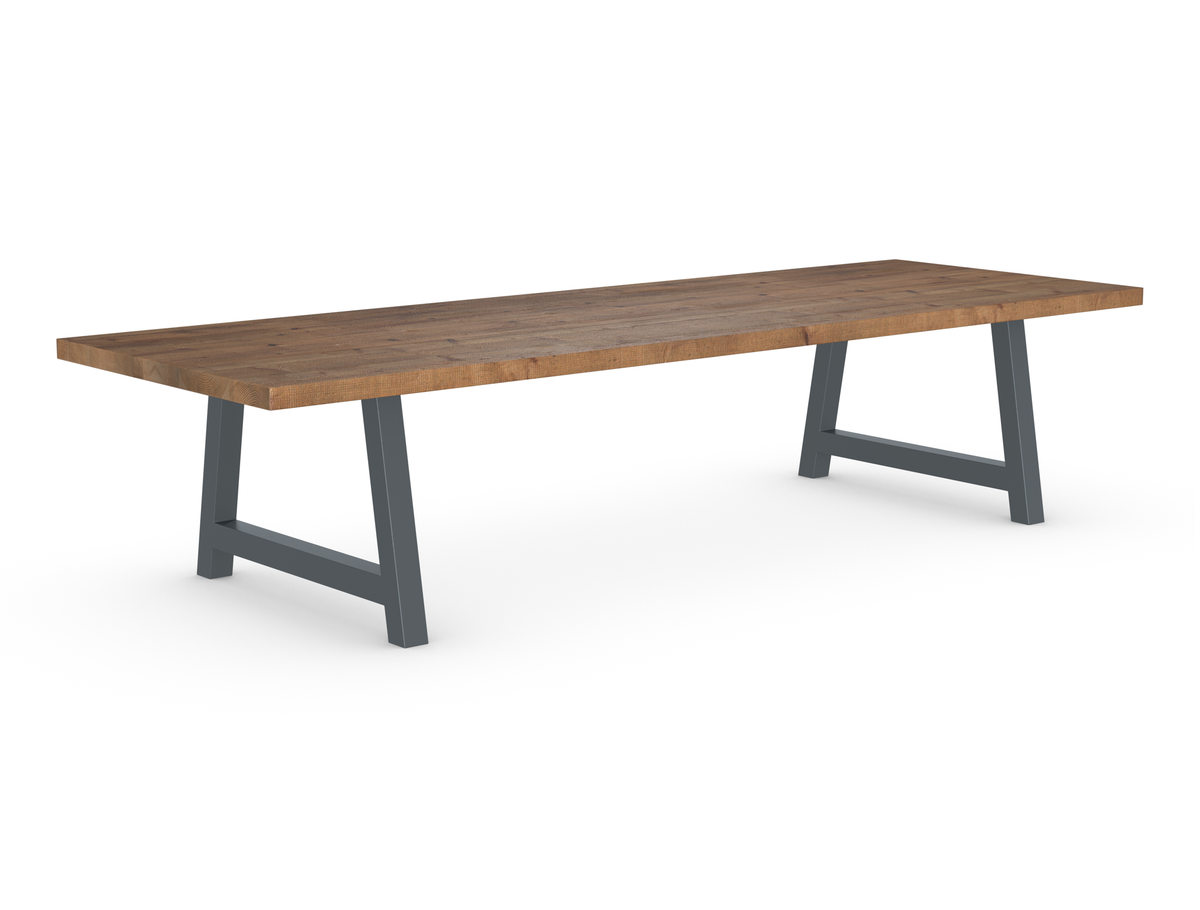 Rochester Dining Table - Long Overhang Custom Frame